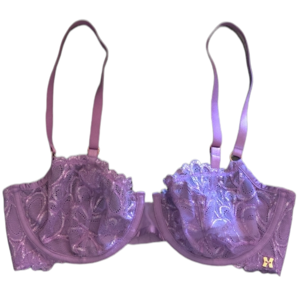 Savage X Fenty Purple Lace Bra